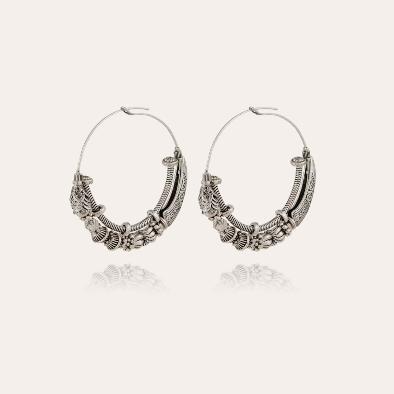 Comedia hoop earrings silver 