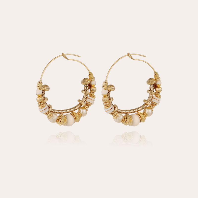 Comedia Serti hoop earrings small size gold