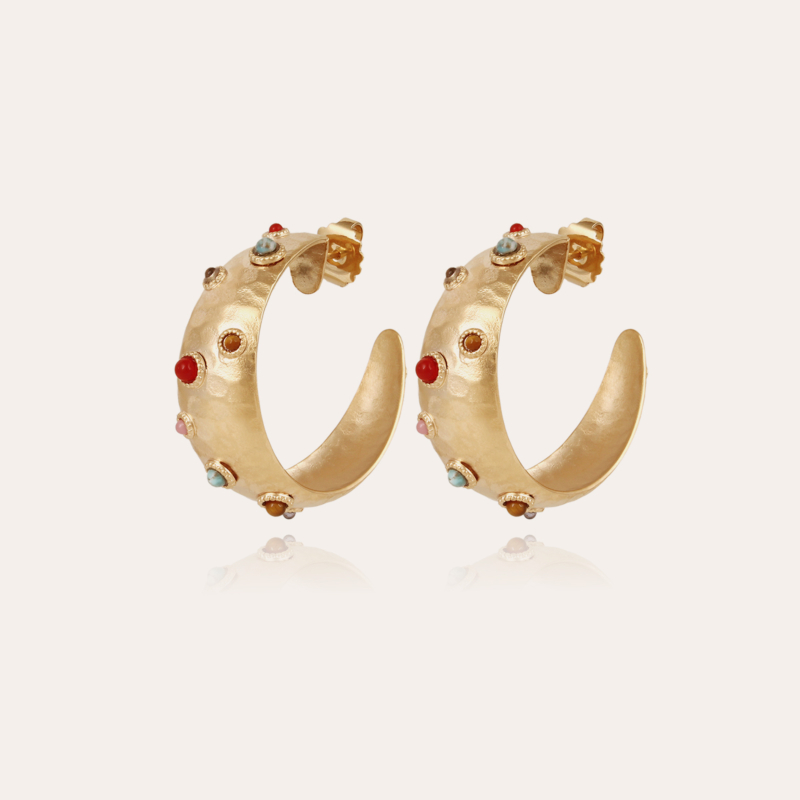 Leontia hoop earrings small size gold