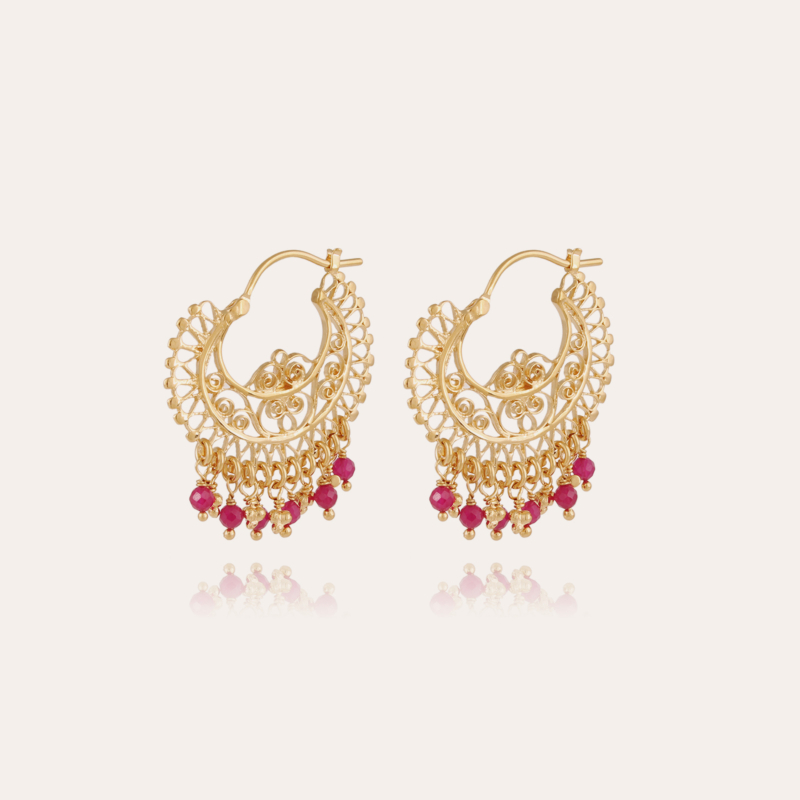 Yuca hoop earrings gold 