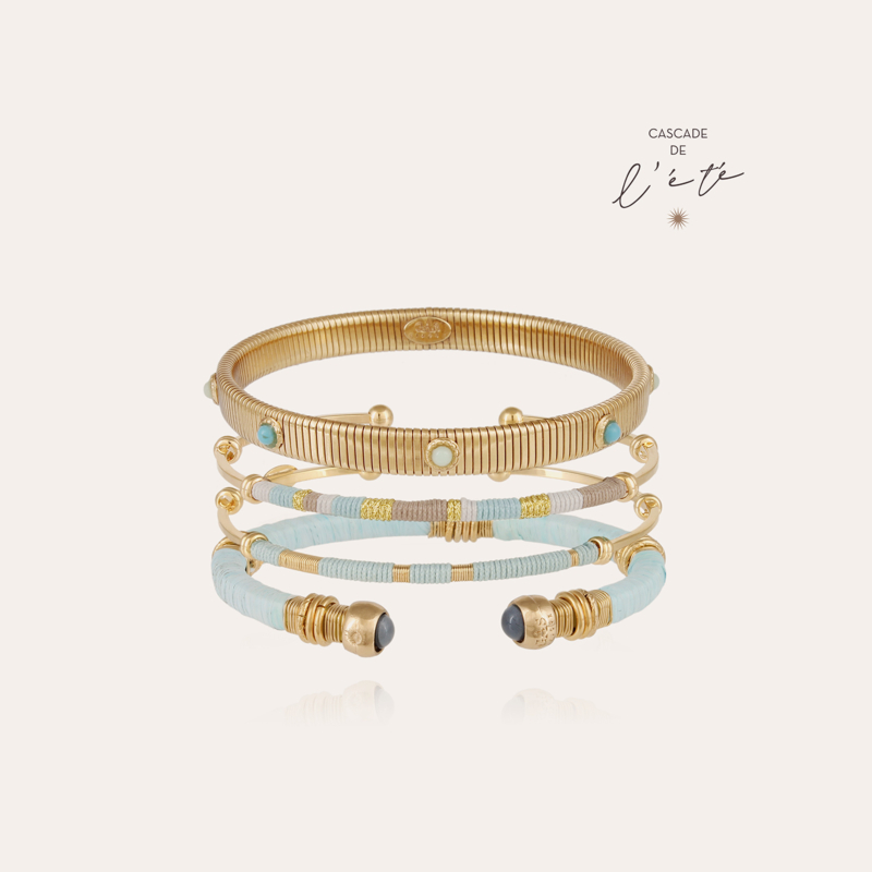 Summer bracelets - Stradi, Zanzibar & Sari raffia gold