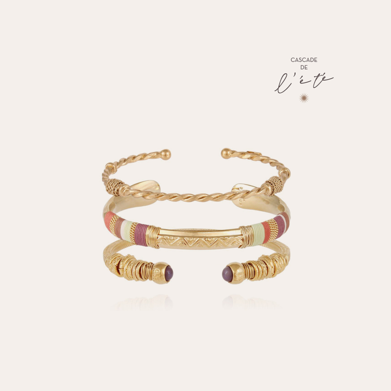 Summer bracelets - Torsade, Macao & Sari bis gold