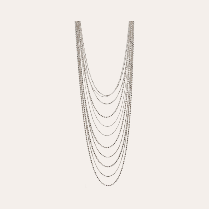Romeo long necklace silver