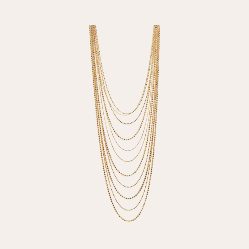 Romeo long necklace gold