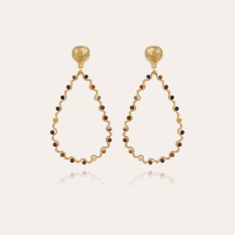 Nympheas earrings gold Gold plated - Creations for Women Jewellery -  Création Gas Bijoux