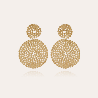 Boucles d'oreilles Onde Gourmette petit modèle dorées Métal doré à l'or fin  - Bijoux Créations femme - Création Gas Bijoux