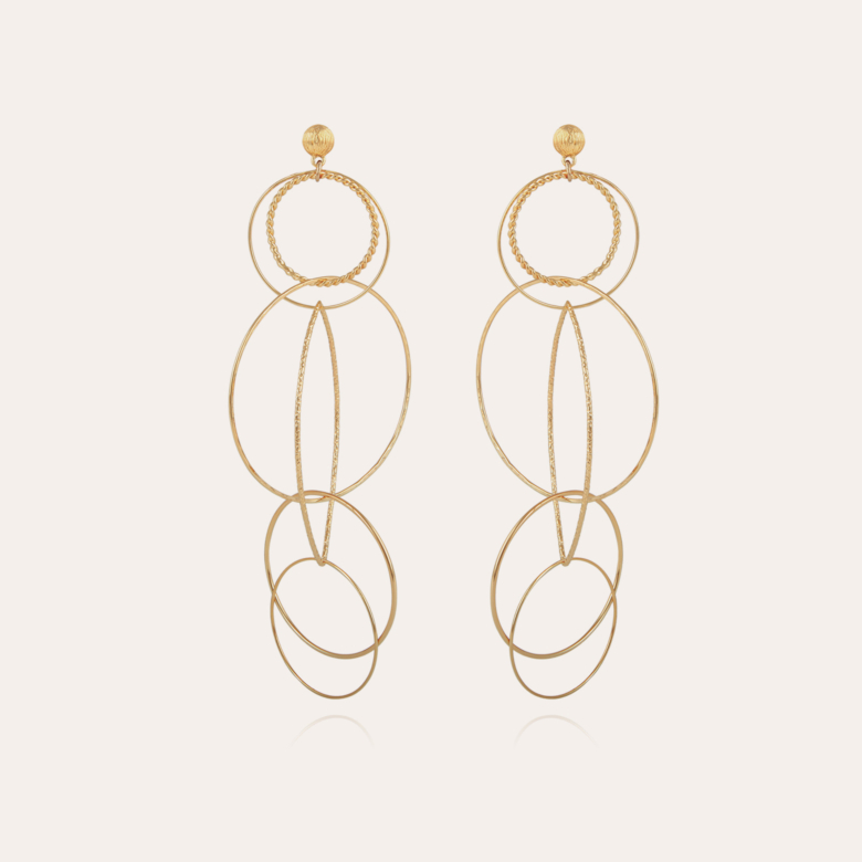 Boucles d'oreilles Torsade Multi dorées Métal doré à l'or fin - Bijoux  Femme - Création Gas Bijoux