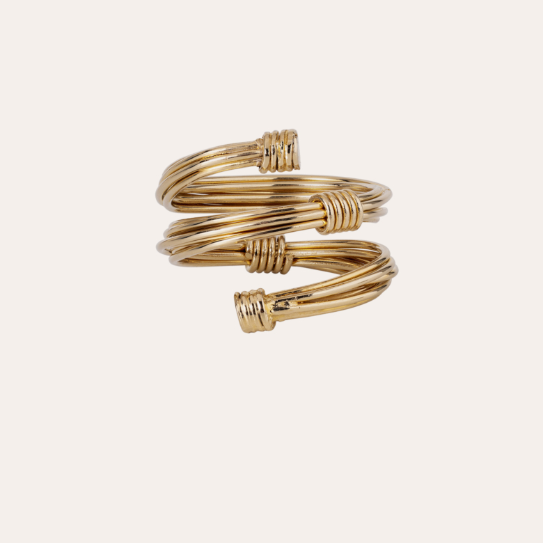Ariane Liane ring gold Gold plated - Creations for Women Jewellery -  Création Gas Bijoux