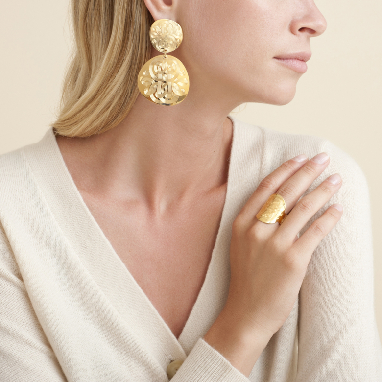 Diva Cloud earrings gold Gold plated - Women Jewellery - Création Gas Bijoux