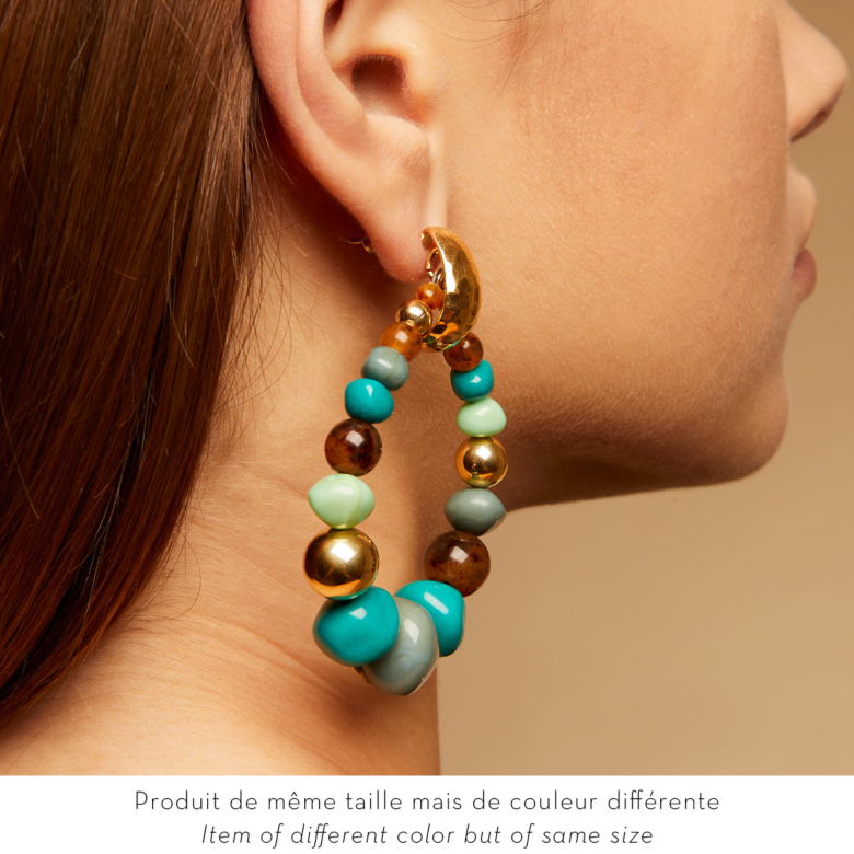 Biba Bis earrings acetate gold - Multico Gold plated - Women Jewellery -  Création Gas Bijoux