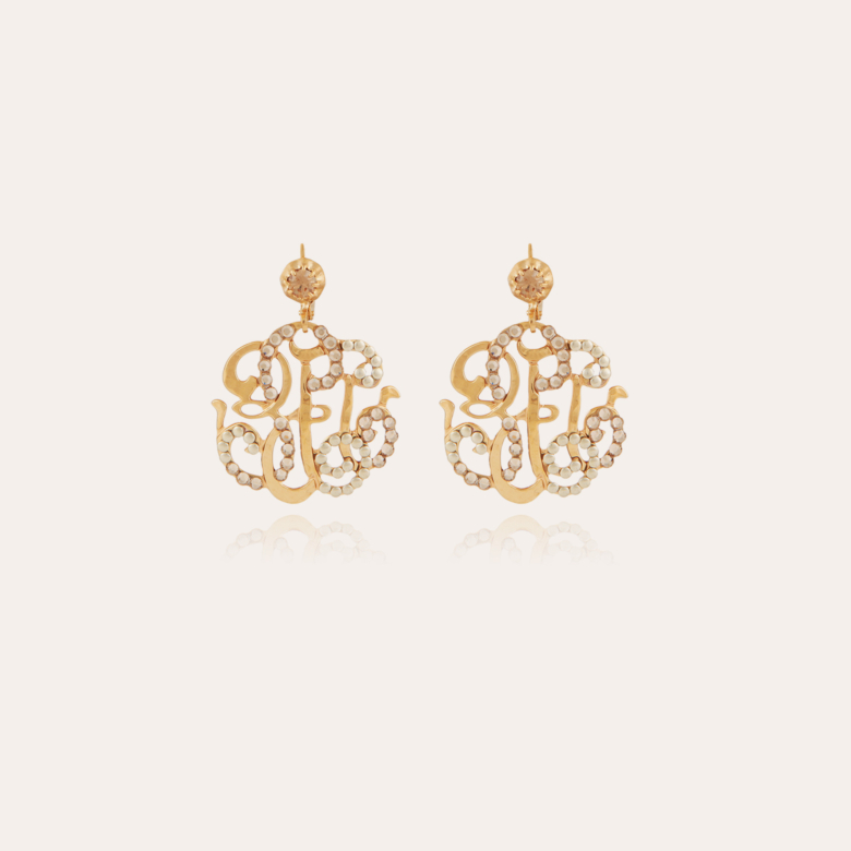 Boucles d'oreilles Arabesque petit modèle dorées Métal doré à l'or fin -  Bijoux Créations femme - Création Gas Bijoux