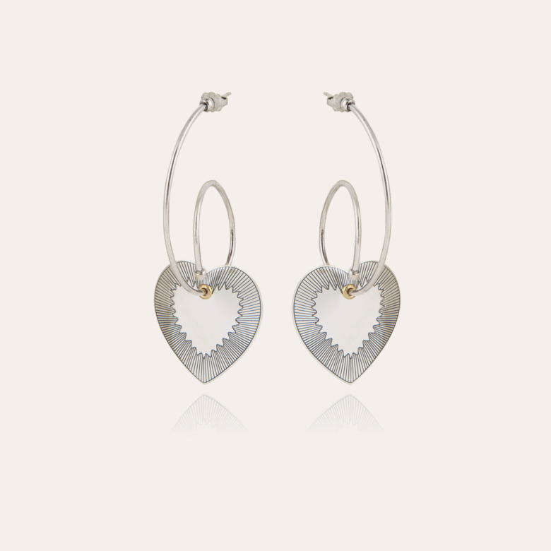 Celine Love hoop earrings silver Brass covered with genuine silver - Women  Jewellery - Création Gas Bijoux