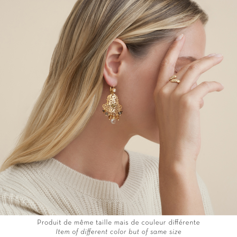 Boucles d'oreilles Charlie petit modèle dorées Métal doré à l'or fin -  Bijoux Femme - Création Gas Bijoux