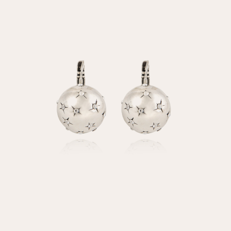 Comète earrings large size silver Brass covered with genuine silver - Women  Jewellery - Création Gas Bijoux