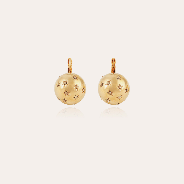 Boucles d'oreilles Comète petit modèle dorées Métal doré à l'or fin -  Bijoux Créations femme - Création Gas Bijoux