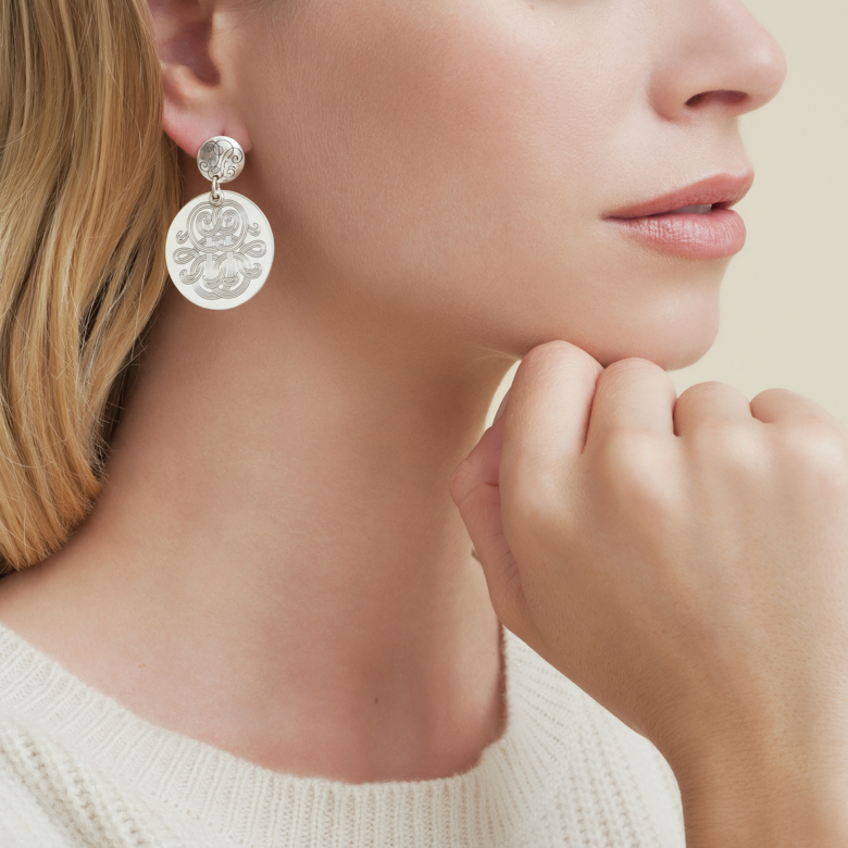 Diva earrings small size silver