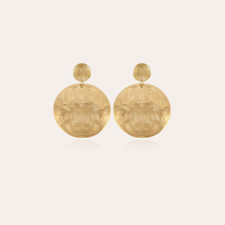 Diva earrings small size gold Gold plated - Women Jewellery - Création Gas  Bijoux
