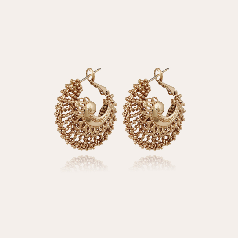 Boucles d'oreilles Izzia petit modèle dorées Métal doré à l'or fin - Bijoux  Créations femme - Création Gas Bijoux