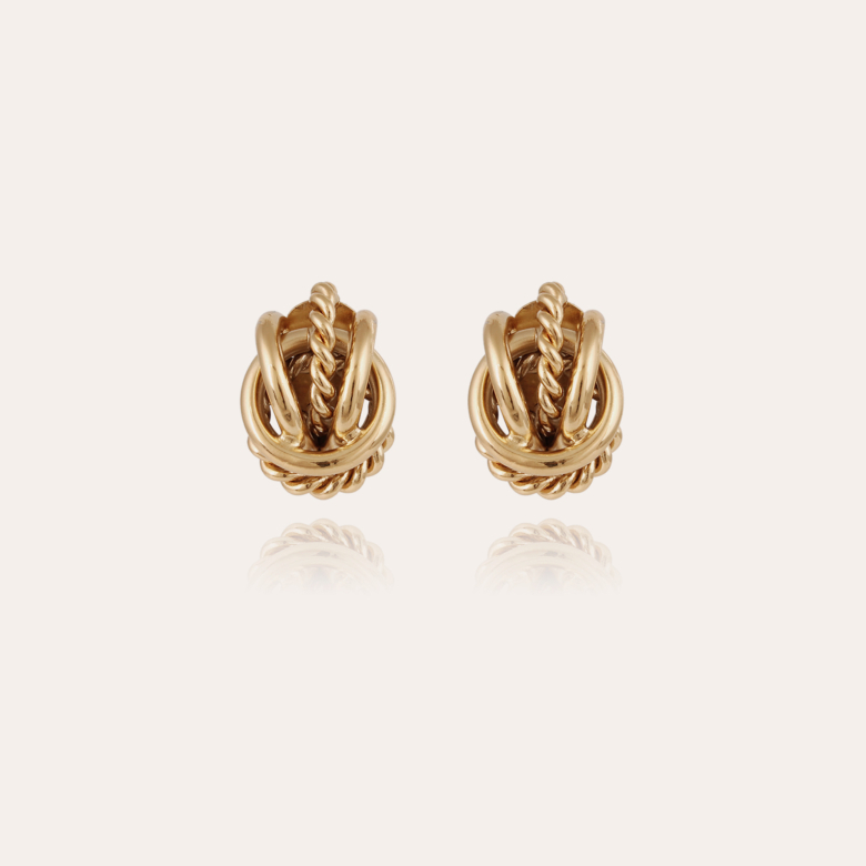 Boucles d'oreilles Lilou dorées Métal doré à l'or fin - Bijoux Créations  femme - Création Gas Bijoux