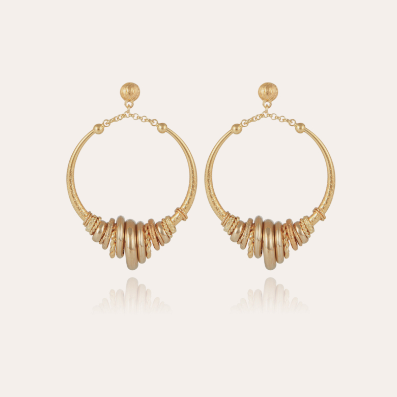 Maranzana earrings gold Gold plated - Creations for Women Jewellery -  Création Gas Bijoux