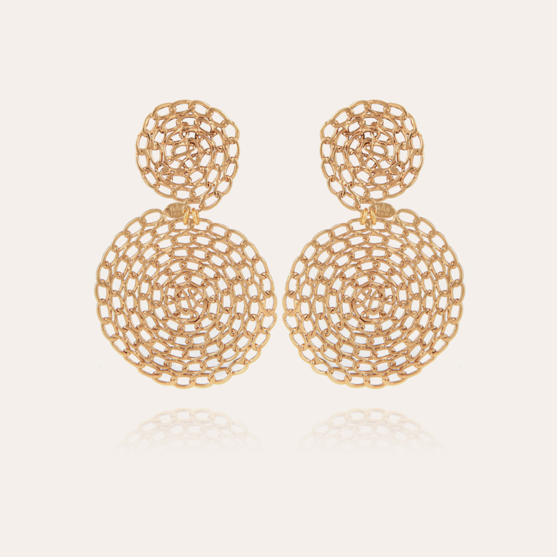 Onde Gourmette earrings gold Gold plated - Creations for Women Jewellery -  Création Gas Bijoux