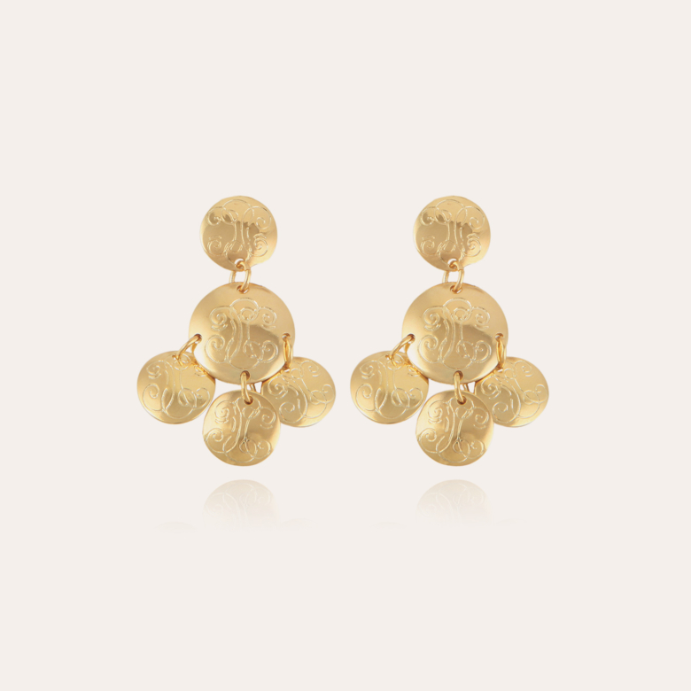 Sequin Diva earrings gold Gold plated - Women Jewellery - Création Gas  Bijoux