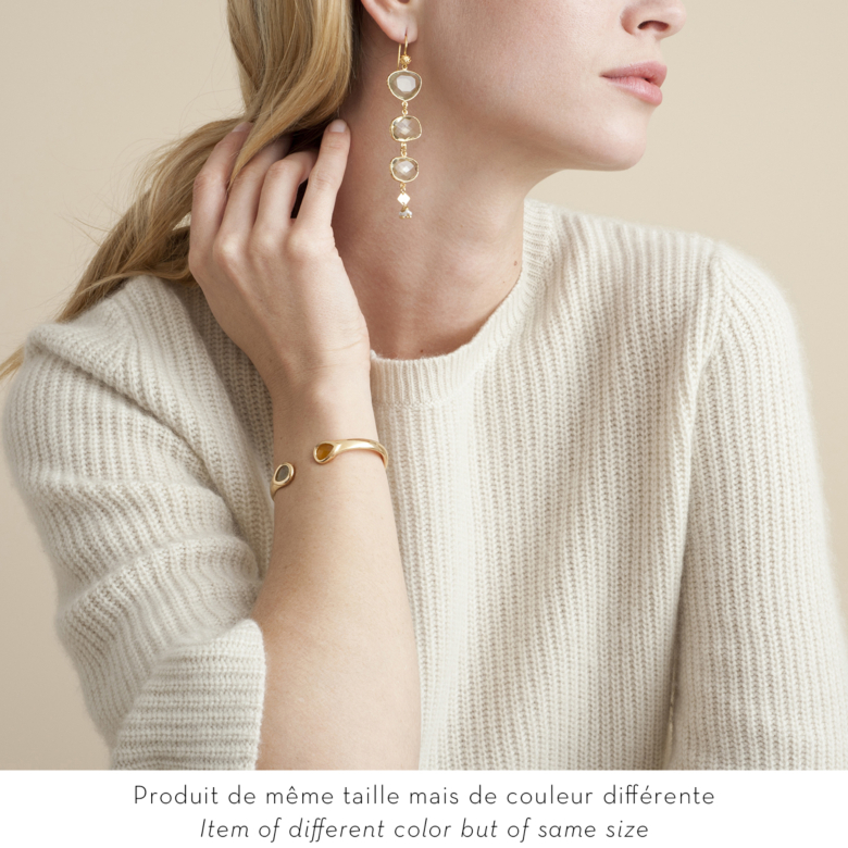 Silene mother-of-pearl earrings gold
