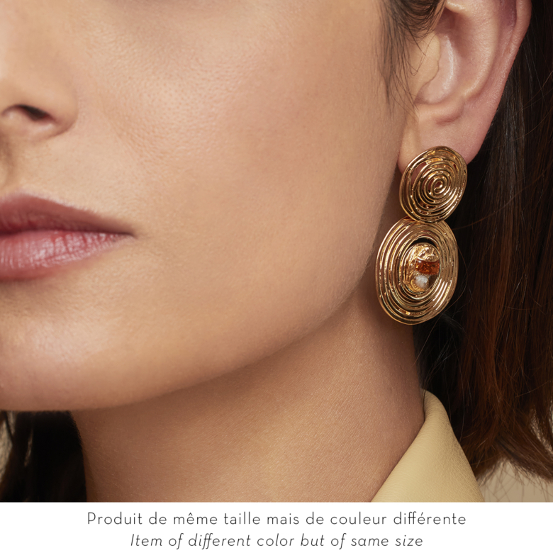 Boucles d'oreilles Wave Scaramouche petit modèle dorées Métal doré à l'or  fin - Bijoux Créations femme - Création Gas Bijoux