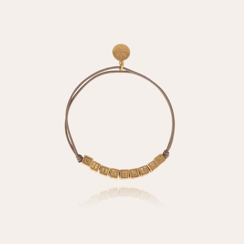 Bonheur bracelet gold Gold plated - Creations for Women Jewellery -  Création Gas Bijoux