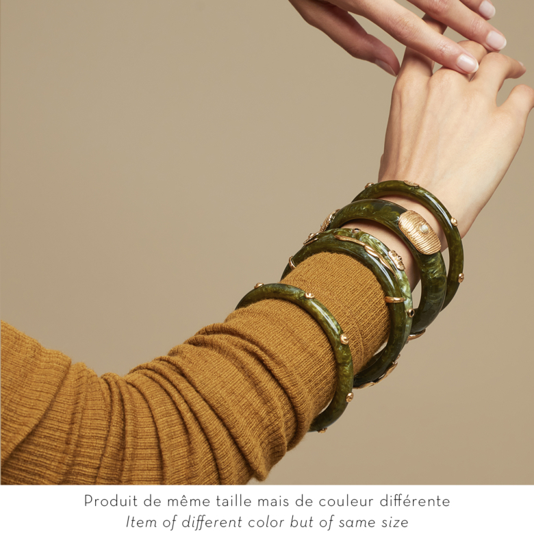 Cobra jonc bracelet acetate gold - Pink Gold plated - Creations for Women  Jewellery - Création Gas Bijoux
