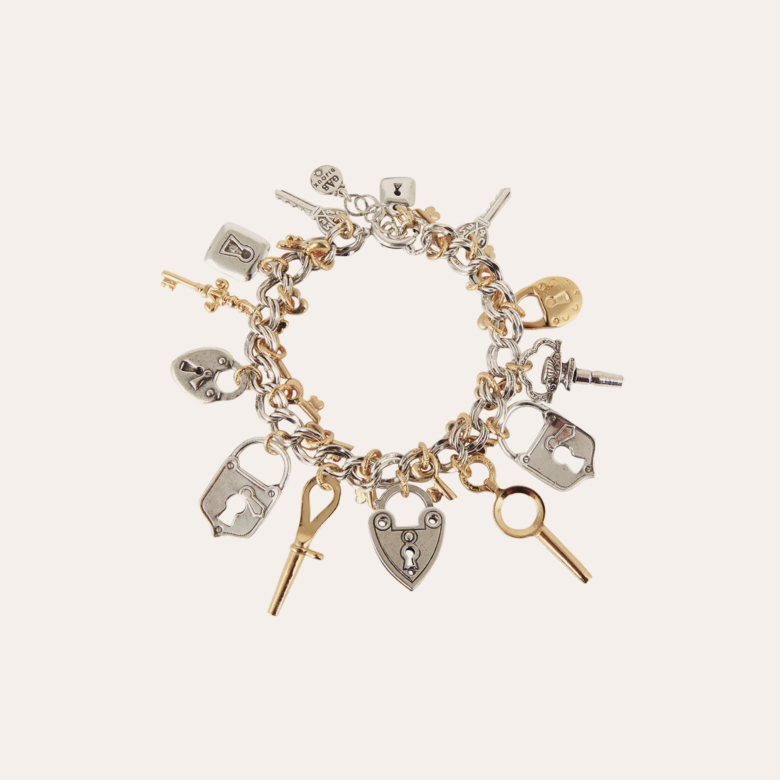 Bracelet Charming Key bicolore Bicolore - Bijoux Créations femme - Création  Gas Bijoux