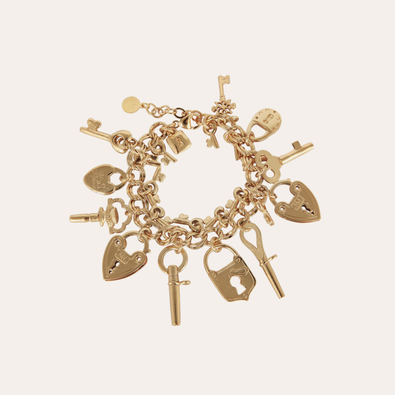 Charming Key bracelet gold Gold plated - Women Jewellery - Création Gas  Bijoux