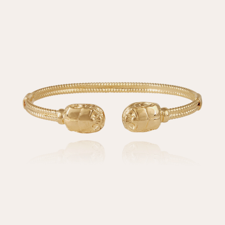Duality large Scaramouche twist bracelet gold Gold plated - Women Jewellery  - Création Gas Bijoux
