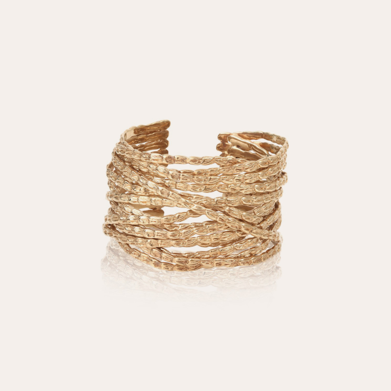 Liane cuff bracelet gold Gold plated - Creations for Women Jewellery -  Création Gas Bijoux