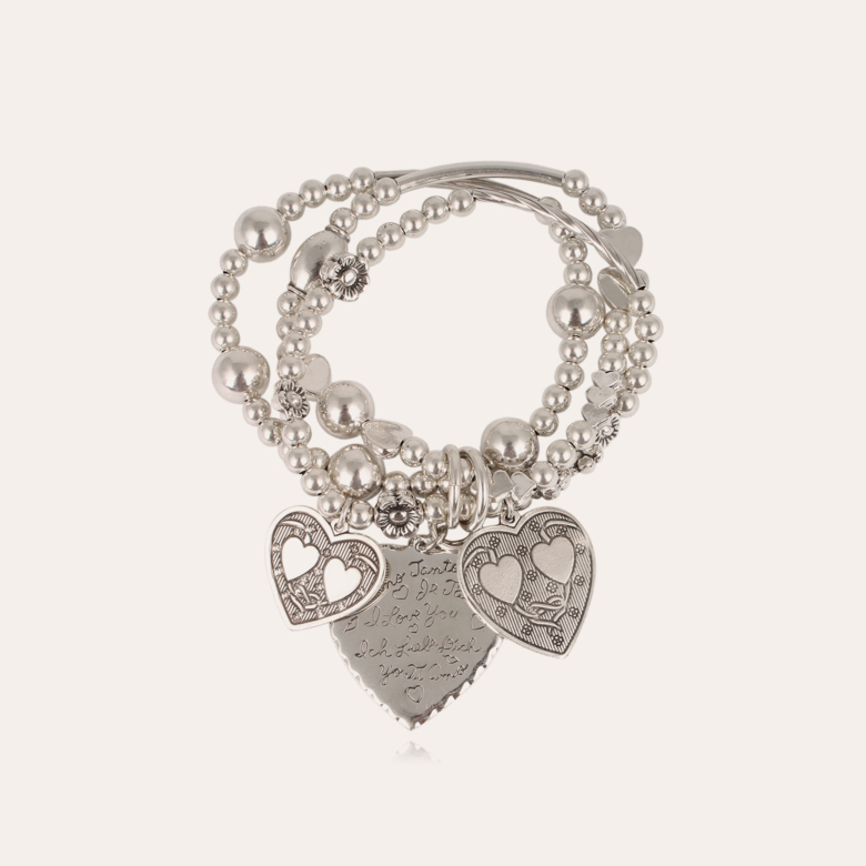 Merlin Love bracelet silver Brass covered with genuine silver - Creations  for Women Jewellery - Création Gas Bijoux