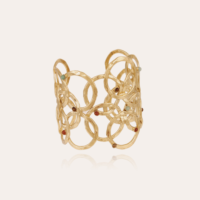 Bracelet Olympie strass doré Métal doré à l'or fin - Bijoux Créations femme  - Création Gas Bijoux