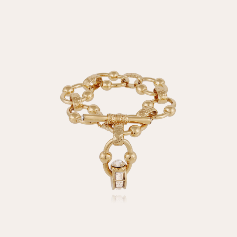 Rivage strass bracelet gold Gold plated - Creations for Women Jewellery -  Création Gas Bijoux