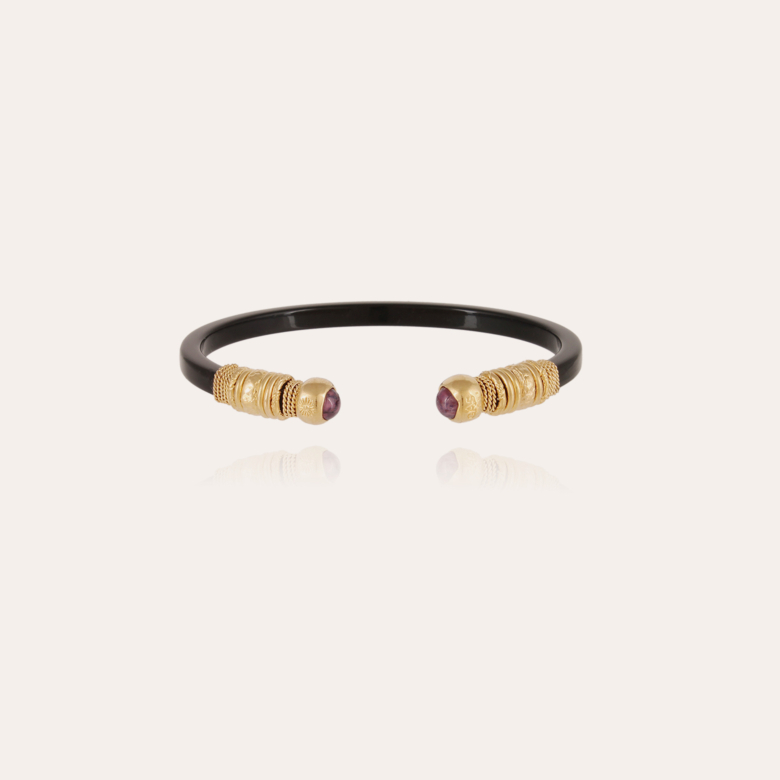 Sari Bis bracelet acetate gold - Black Gold plated - Creations for Women  Jewellery - Création Gas Bijoux