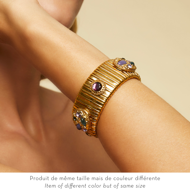 Bracelet Strada Bis grand modèle doré Métal doré à l'or fin - Bijoux  Créations femme - Création Gas Bijoux