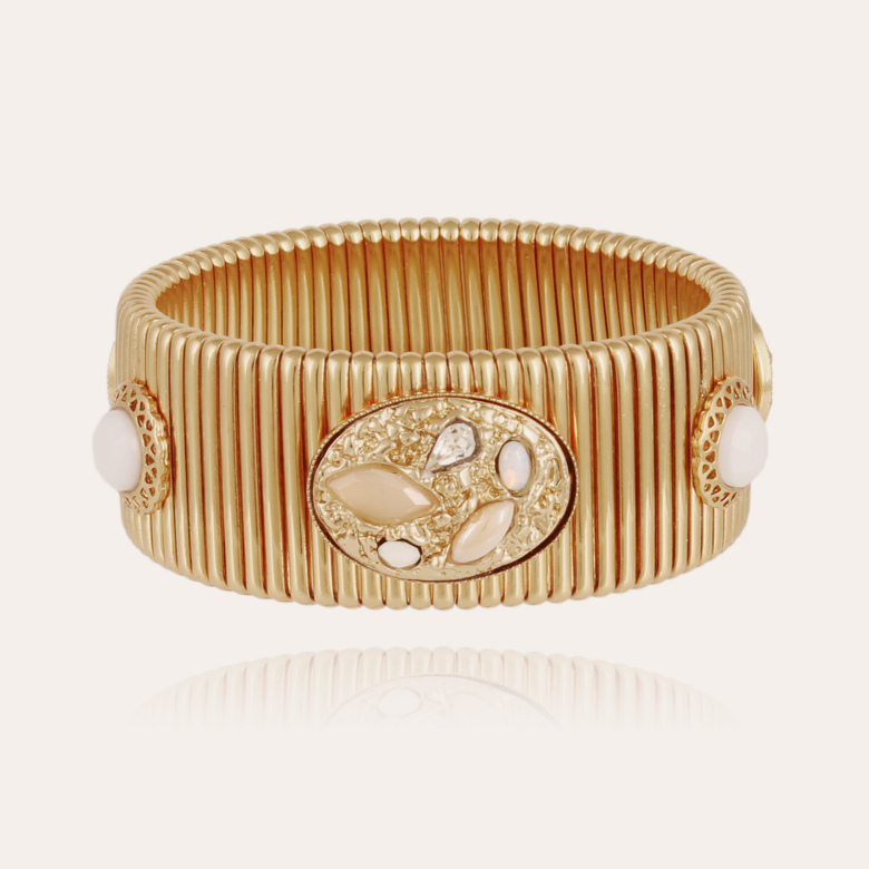 Bracelet Strada Bis grand modèle doré Métal doré à l'or fin - Bijoux  Créations femme - Création Gas Bijoux