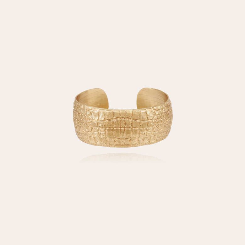 Bracelet Wild grand modèle doré Métal doré à l'or fin - Bijoux Créations  femme - Création Gas Bijoux