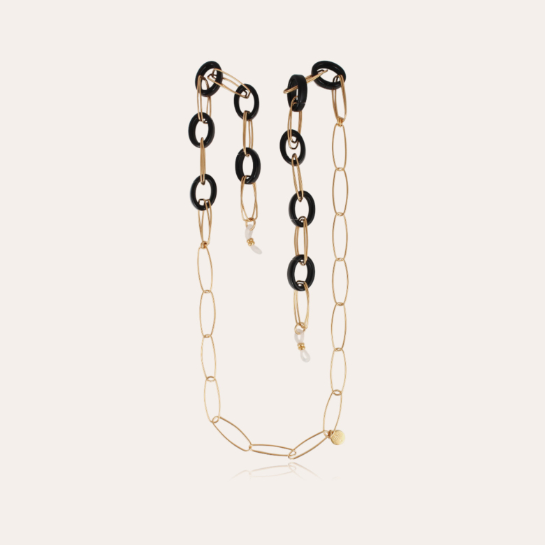Escale necklace Glasses Chain small size acetate gold Gold plated - -  Création Gas Bijoux