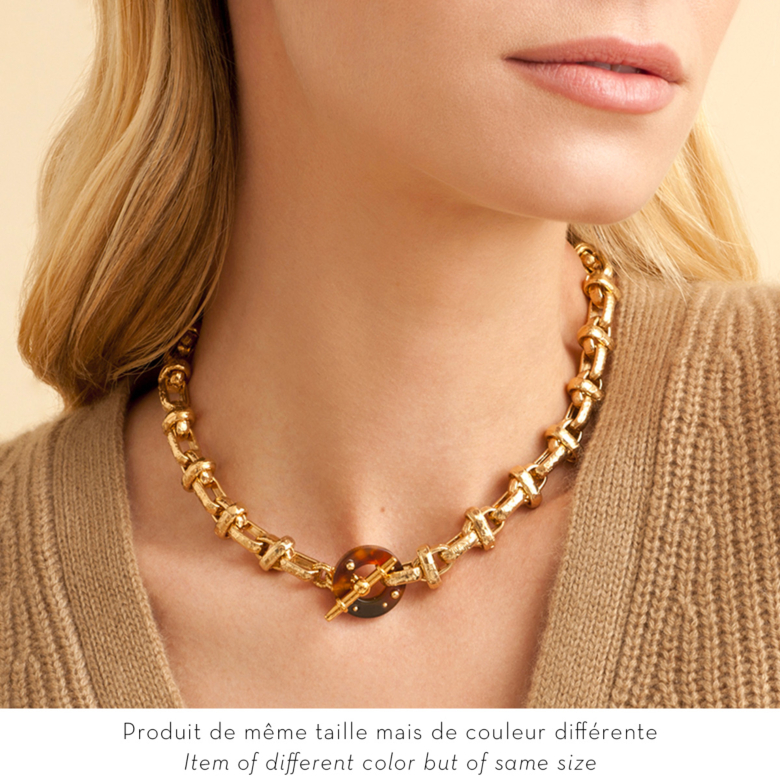 Adrian necklace acetate gold - Black Gold plated - Women Jewellery -  Création Gas Bijoux