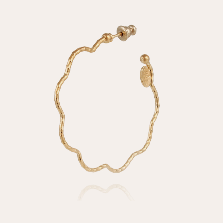 Florette hoop earrings small size gold Gold plated - Women Jewellery -  Création Gas Bijoux