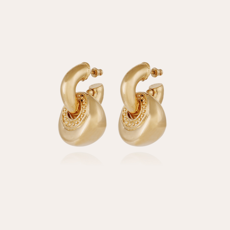 Boucles d'oreilles Minori dorées Métal doré à l'or fin - Bijoux Créations  femme - Création Gas Bijoux