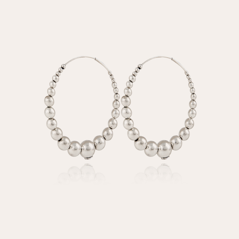 Multiperla hoop earrings silver Brass covered with genuine silver - Women  Jewellery - Création Gas Bijoux