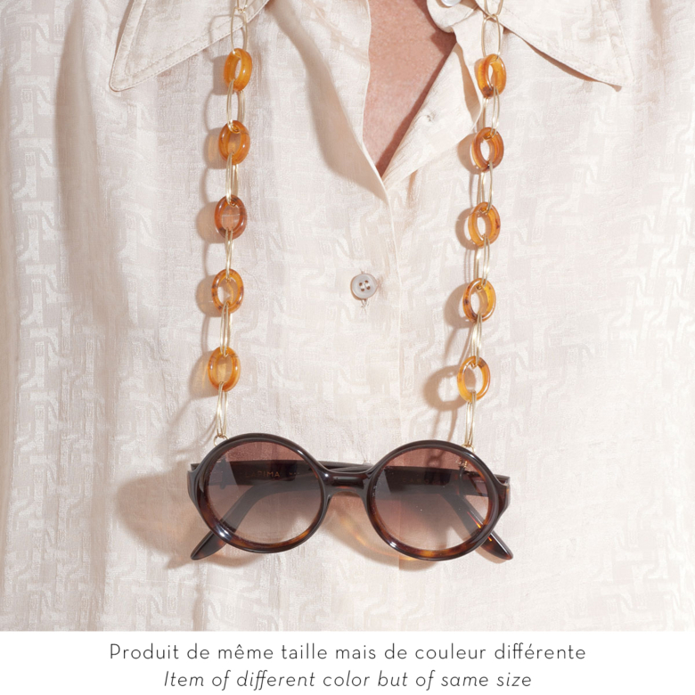 Collier Chaîne de lunettes Escale petit modèle acétate dorée