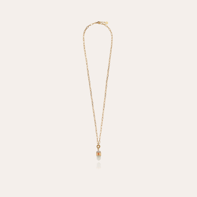 Aventura Serti long necklace small size gold - Fluorine Gold plated - Women  Jewellery - Création Gas Bijoux