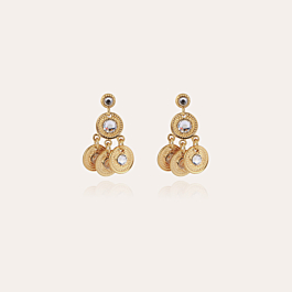 Boucles d'oreilles Arlequin dorées Métal doré à l'or fin - Bijoux Femme -  Création Gas Bijoux