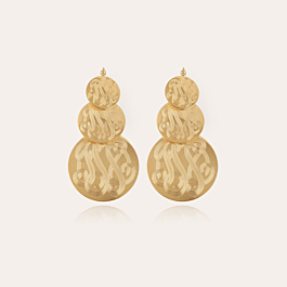 Boucles d'oreilles Very Diva triple grand modèle dorées Métal doré à l'or  fin - Bijoux Créations femme - Création Gas Bijoux